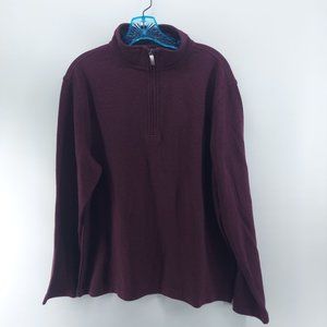 Van Heusen sweater mens quarter zip pullover size medium